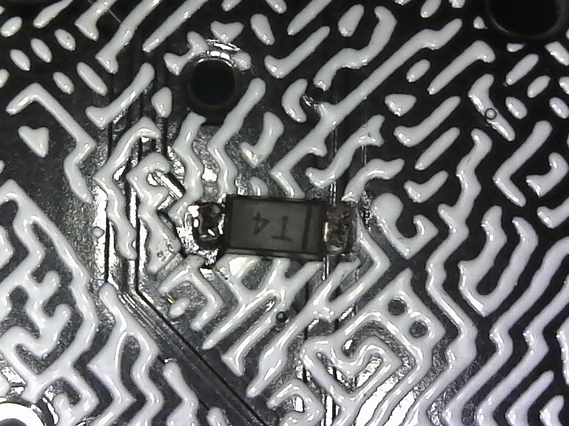 Soldered diode